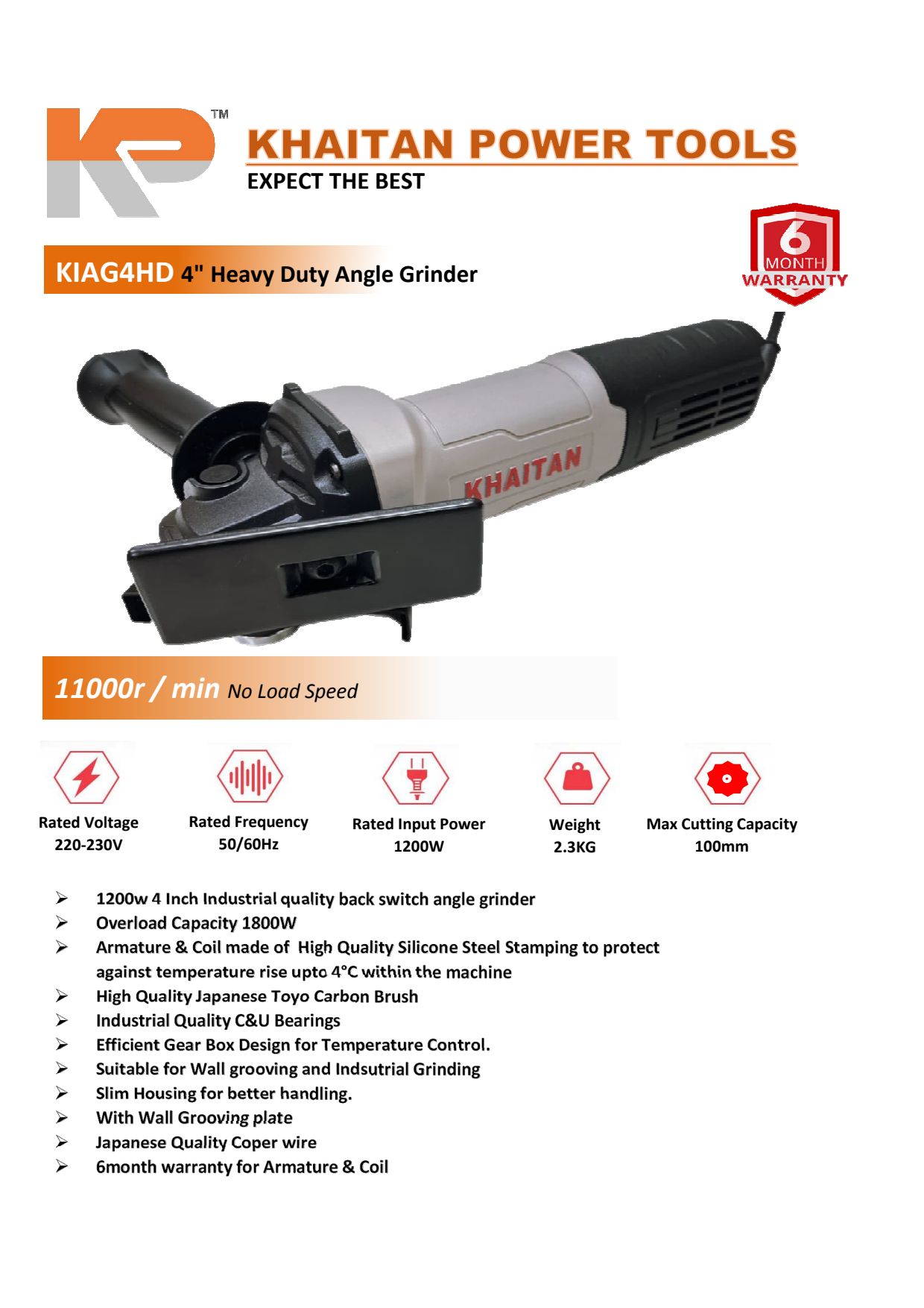 Khaitan Power Tools - MOD- KI AG4 HD